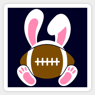 Football Easter bunny with rabbit ears bunny feet Sticker